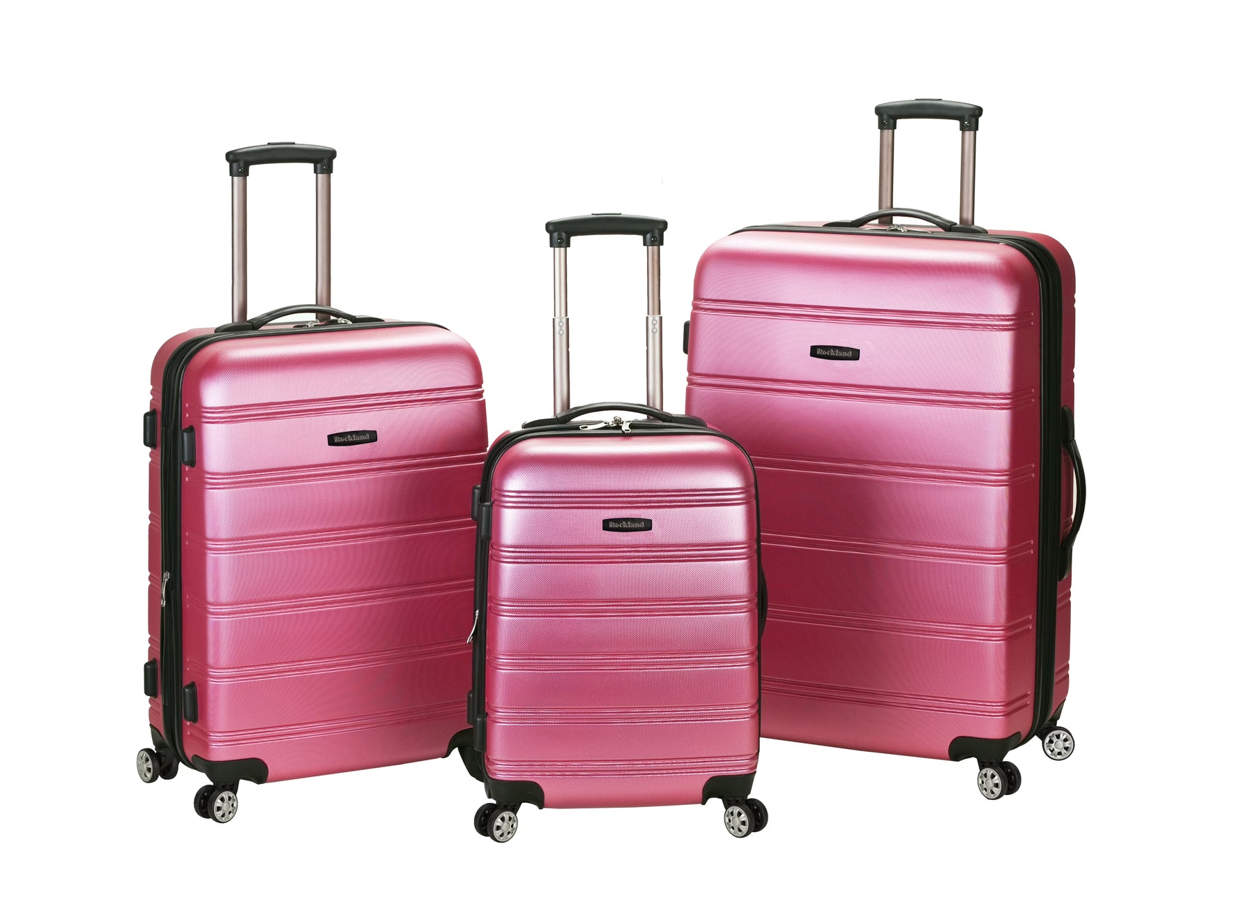 Rockland Luggage Melbourne 3 Piece Hardside Luggage Set, F160