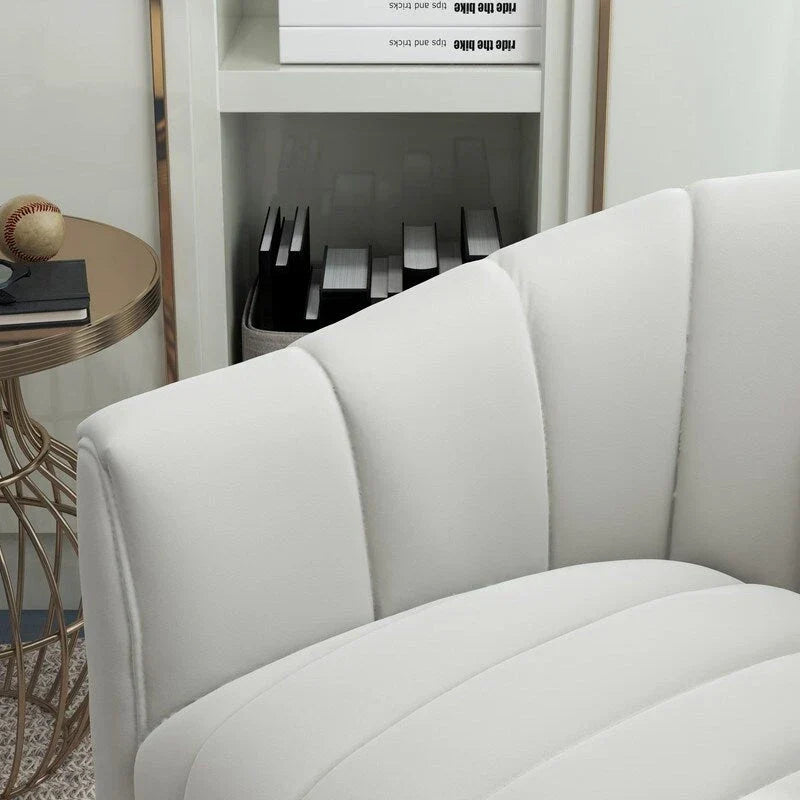 SEYNAR Modern Velvet Tufted Swivel Club Chair and Ottoman Set