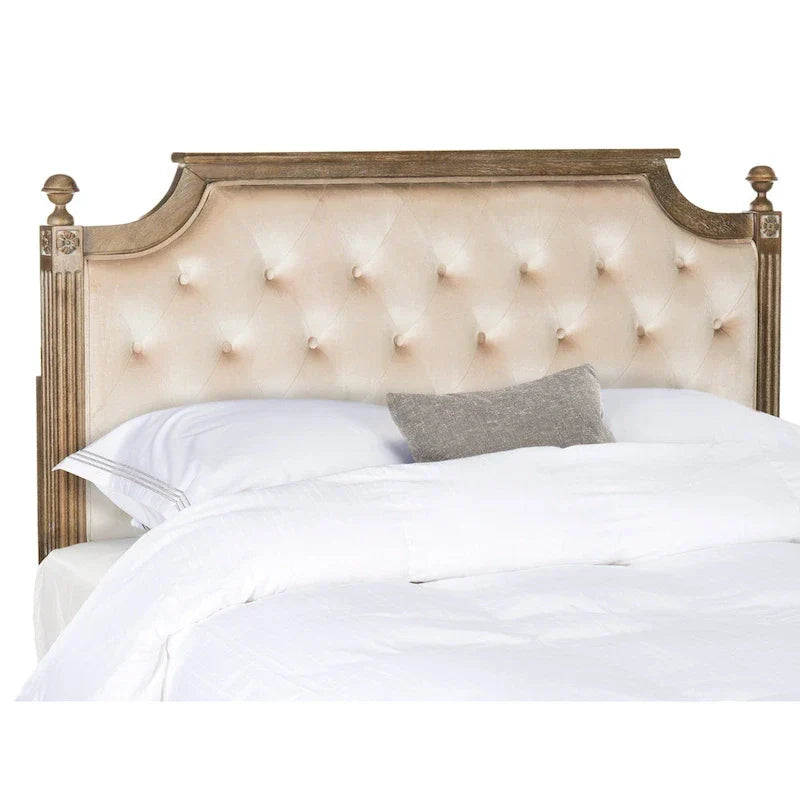 SAFAVIEH Desiderata Rustic Wood Upholstered Headboard