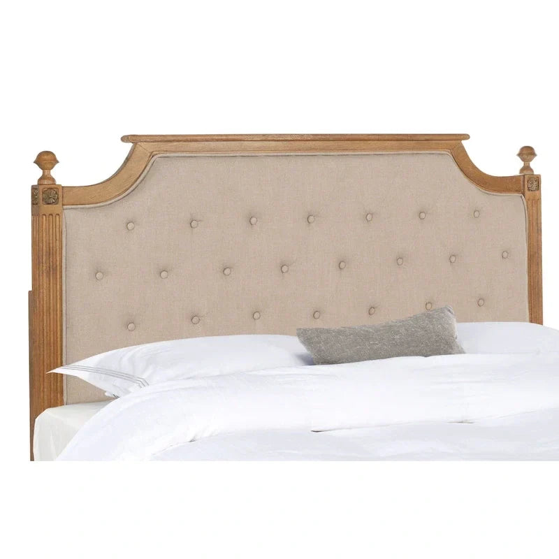 SAFAVIEH Desiderata Rustic Wood Upholstered Headboard