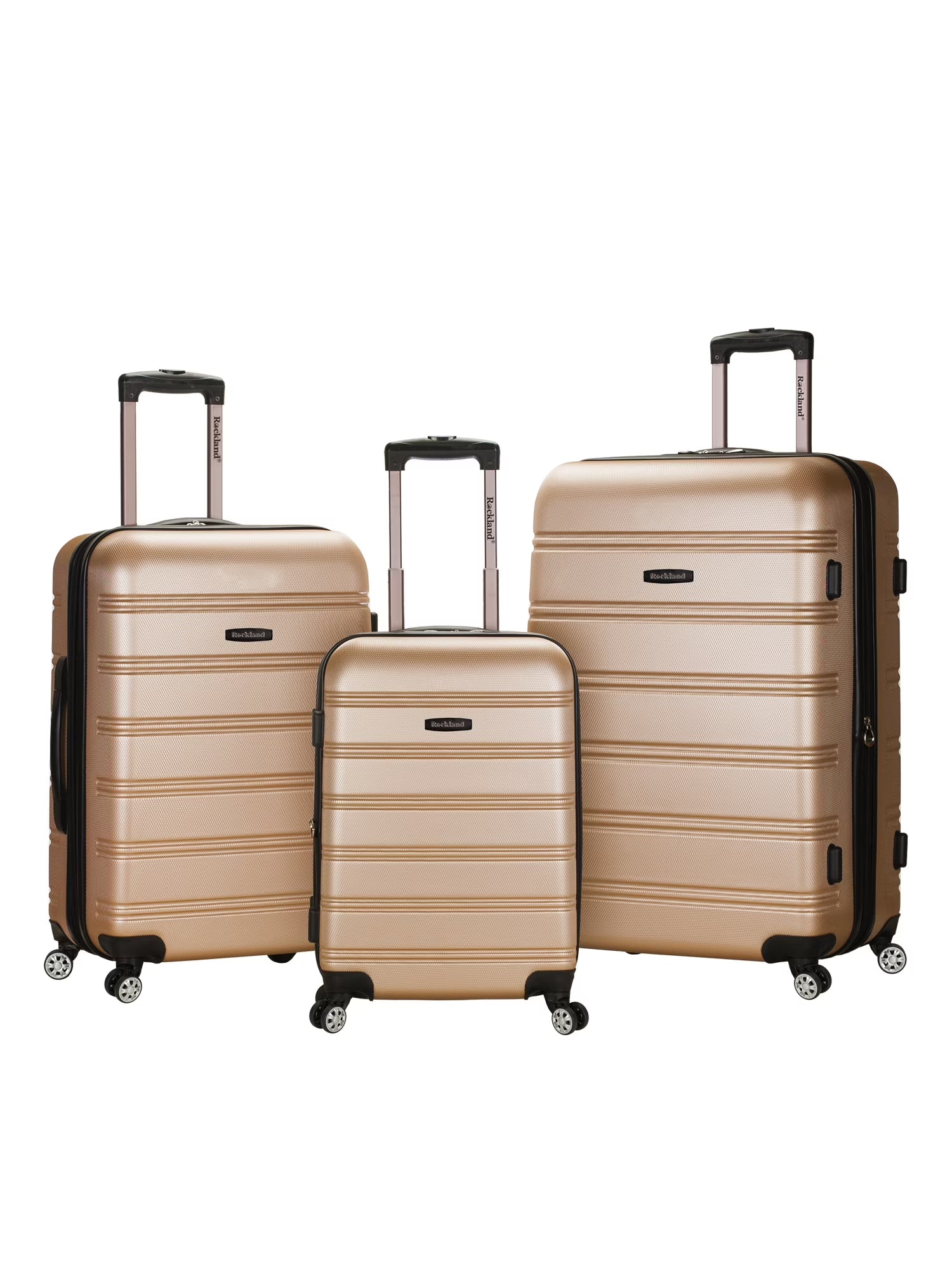 Rockland Luggage Melbourne 3 Piece Hardside Luggage Set, F160