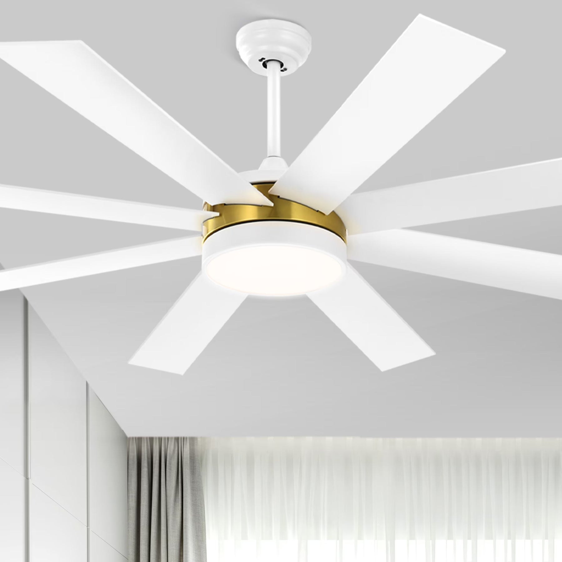 Dextrus 60 in Modern LED Outdoor/ Indoor Ceiling Fan with Remote Control