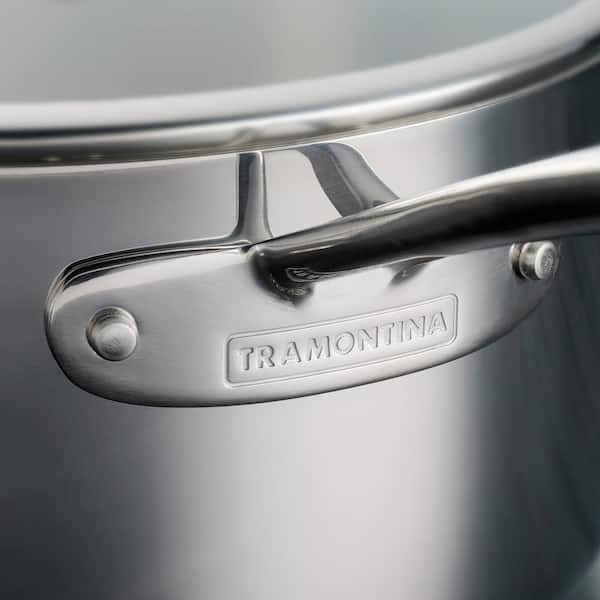14 Piece Tri - Ply Clad Stainless Steel Cookware Set with Glass Lids
