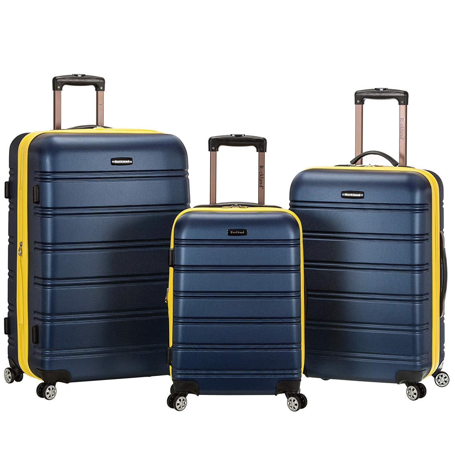 Rockland Luggage Melbourne 3 Piece Hardside Luggage Set, F160
