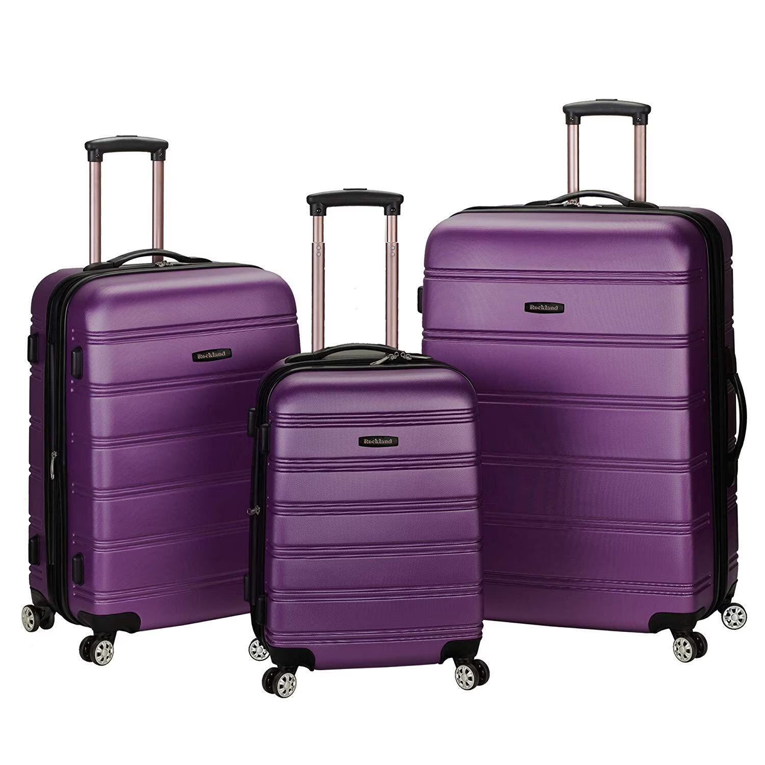 Rockland Luggage Melbourne 3 Piece Hardside Luggage Set, F160