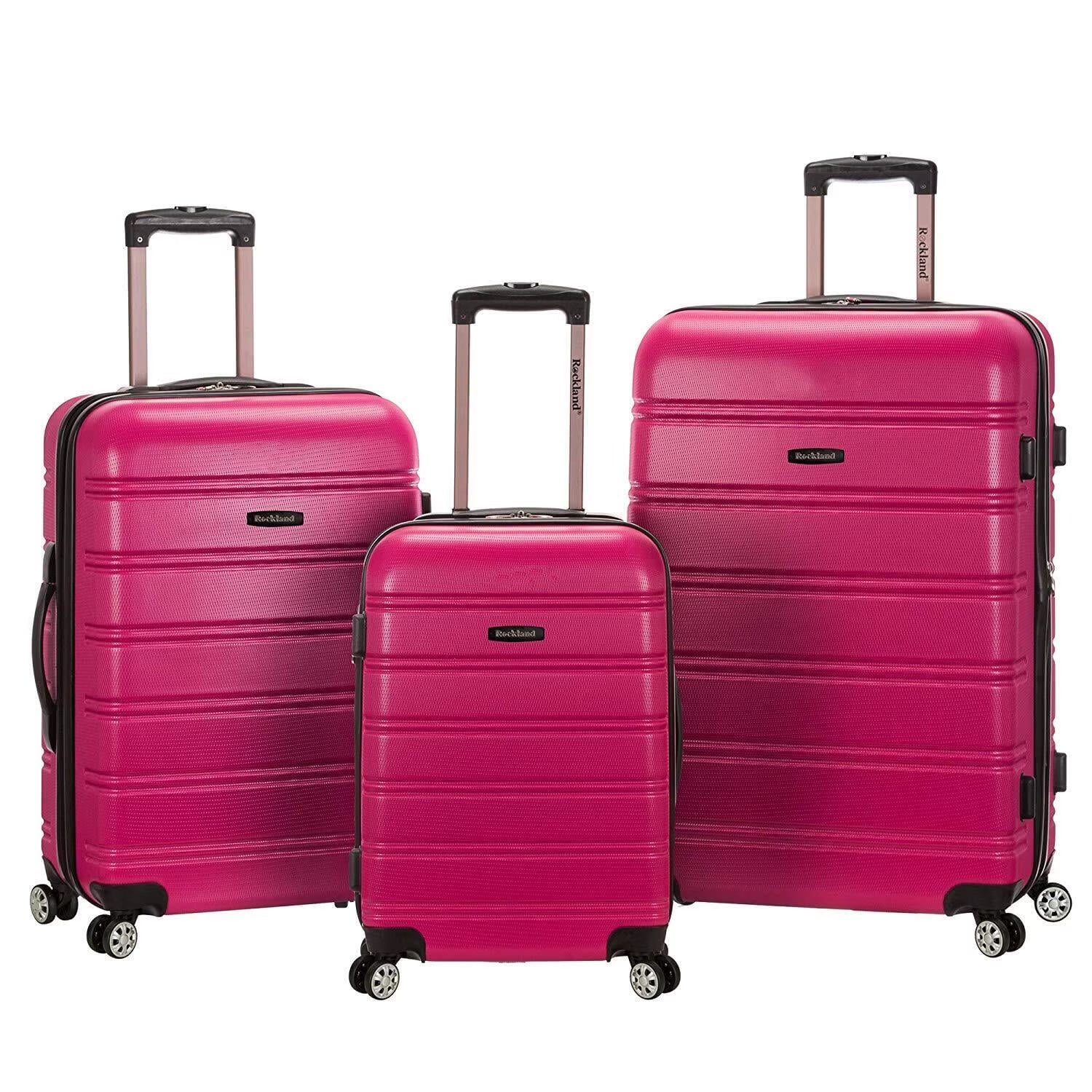 Rockland Luggage Melbourne 3 Piece Hardside Luggage Set, F160