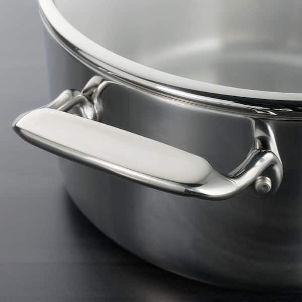 14 Piece Tri - Ply Clad Stainless Steel Cookware Set with Glass Lids